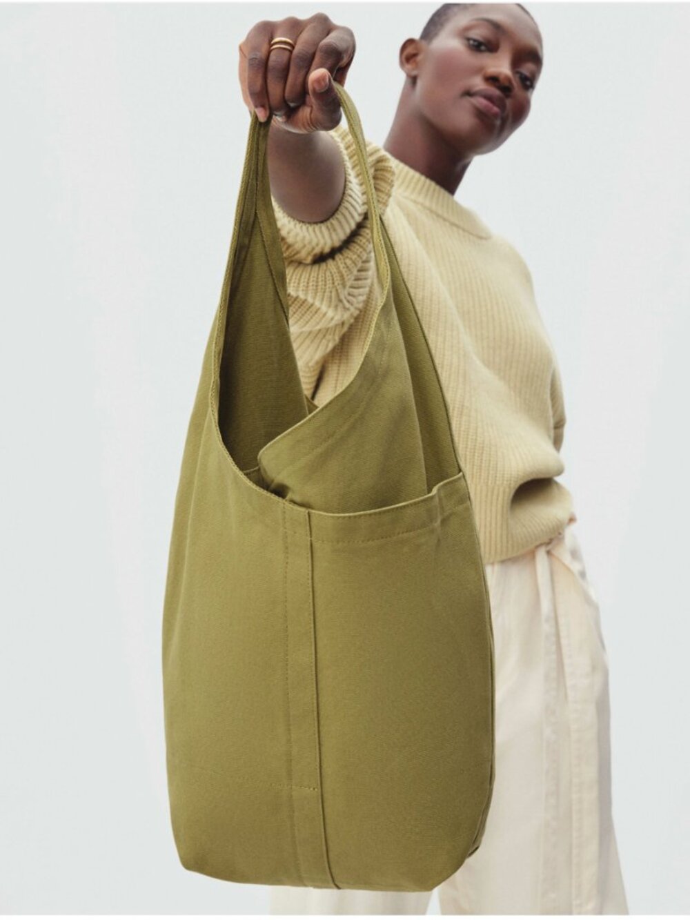 Everlane The Canvas Teardrop Tote - Willow Green